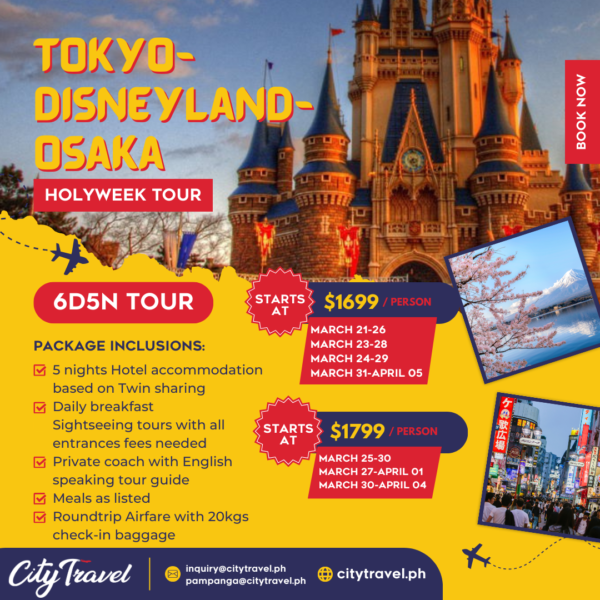 Tokyo-Disneyland-Osaka 6D5N Holy Week Tour